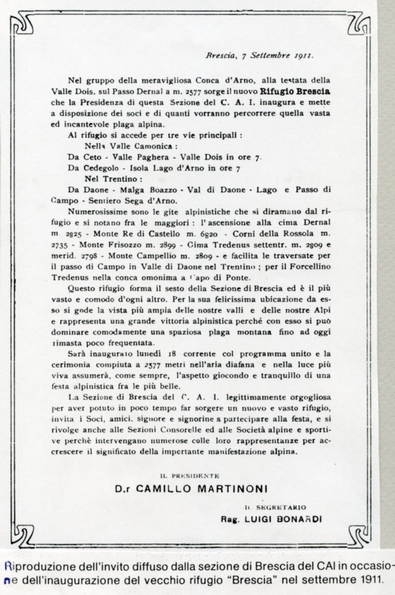 Inaugurazione rifugio Brescia